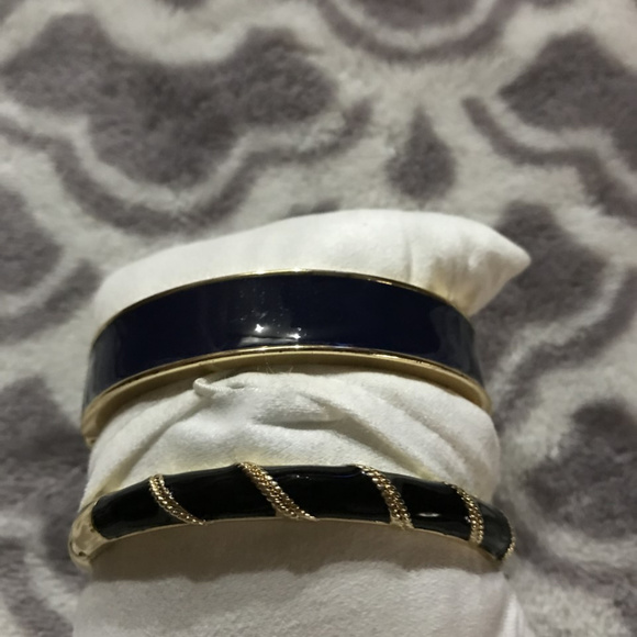 Blue and Gold tone bangles - Picture 2 of 3